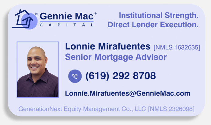 Lonnie Mirafuentes business card