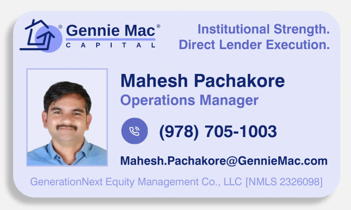 Mahesh Pachakore business card