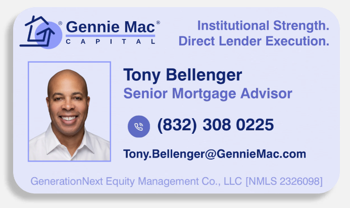 Tony Bellenger business card