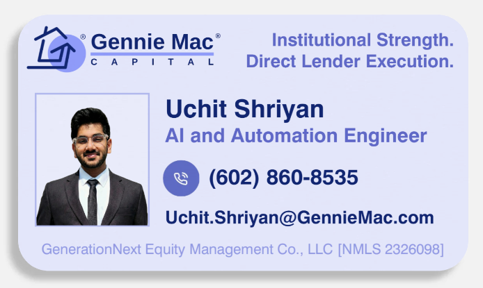 Uchit Shriyan business card
